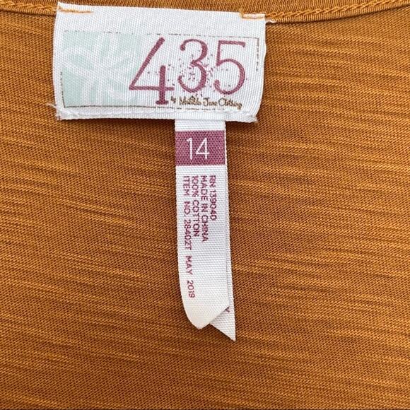 Matilda Jane 435 tank top girl's 14 sleeveless tee shirt rust brown - Picture 6 of 7